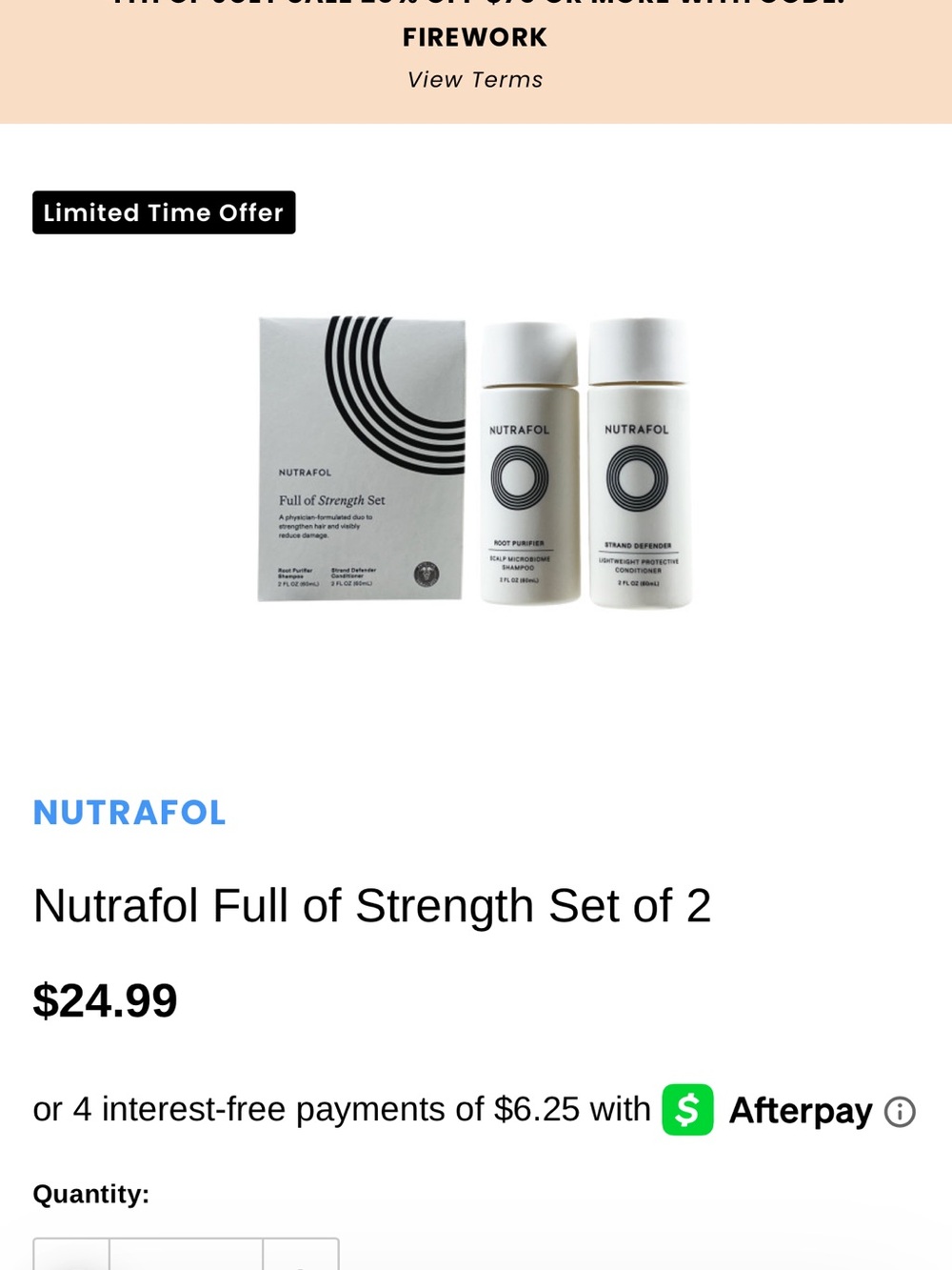Nutrafol Full of Strength Set Shampoo & Conditioner - 2 fl oz (each) - Picture 3 of 3
